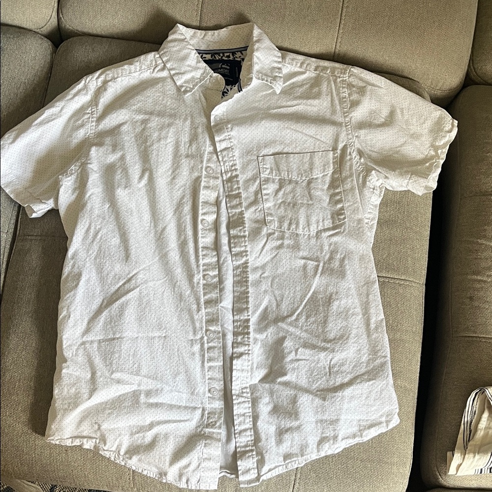 Classic White with small dots Men's Shirt